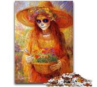 Rompecabezas de 1000 Piezas para Adultos y Adolescentes, Estilo Mexicano, con Calaveras, Ideal para aliviar el estrés, un desafío difícil, decoración única para el hogar y Regalos (50x75cm)