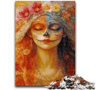 Rompecabezas de 1000 Piezas para Adultos y Adolescentes, Estilo Mexicano, con Calaveras, Ideal para familias, Ideal para aliviar el estrés y un desafío difícil, Ideal para Parejas (38x26cm)