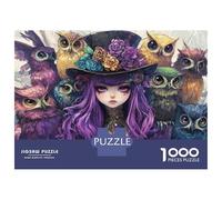 Rompecabezas De 1000 Piezas para Adultos Y Adolescentes Fantasy Artwork with Owl Theme Rompecabezas para Adultos Juego De Ingenio Arte De Pared Regalos De Cumpleaños Y Únicos 70x50cm/1000pcs