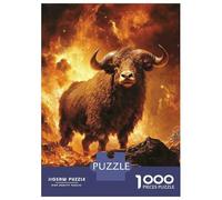 Rompecabezas De 1000 Piezas para Adultos Y Adolescentes Fiery Bull Rompecabezas para Adultos Juegos Familiares Decoración De Pared Difícil Y Desafiante 70x50cm/1000pcs