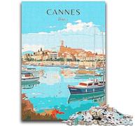 Rompecabezas de 1000 Piezas para Adultos y Adolescentes, Francia, Cannes, Viaje para Mayores de 14 años Difícil de completar, Pero Divertido y Divertido Regalo de cumpleaños (tamaño 50x70cm)