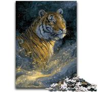 Rompecabezas de 1000 Piezas para Adultos y Adolescentes, Galaxy Tiger, desafiante, Divertido y Divertido Juego Educativo para cumpleaños, 26x38cm