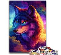Rompecabezas de 1000 Piezas para Adultos y Adolescentes Galaxy Wolf para Mayores de 14 años, Juegos Familiares, Juego de Navidad, Regalos para Mujeres, 26x38cm