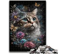 Rompecabezas de 1000 Piezas para Adultos y Adolescentes Gatito Adorable Difícil de completar, Pero Divertido y Divertido cumpleaños y Regalos 26x38cm