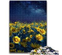Rompecabezas de 1000 Piezas para Adultos y Adolescentes, Girasoles al Atardecer, Juguete Educativo para aliviar el estrés, Regalo de Amigo Secreto para niños de 14 años, 50x75cm