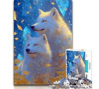 Rompecabezas de 1000 Piezas para Adultos y Adolescentes Golden Wolf 1000 Piezas para Adultos Juego desafiante Regalo Ideal para Toda la Familia 38x26cm