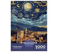 Rompecabezas De 1000 Piezas para Adultos Y Adolescentes Granada Spain Night Sky Art Rompecabezas para Adultos Juego Práctico Una Obra De Arte Difícil Y Desafiante 52x38cm/1000pcs