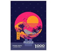 Rompecabezas De 1000 Piezas para Adultos Y Adolescentes Great Wave Kanagawa Rompecabezas para Adultos Juegos Familiares Análisis Y Lógica Regalos De Cumpleaños Y Únicos 38x26cm/1000pcs