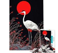 Rompecabezas de 1000 Piezas para Adultos y Adolescentes Grulla Japonesa Rompecabezas para Adolescentes Juegos relajantes decoración del hogar interacción Entre Padres e Hijos (tamaño 50x75cm)