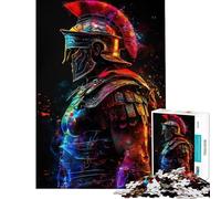 Rompecabezas de 1000 Piezas para Adultos y Adolescentes Guerrero Espartano Soldado Rompecabezas para Adultos Juego práctico Regalos para Mujeres Regalos de cumpleaños (Tamaño 38x26cm)