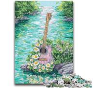 Rompecabezas de 1000 Piezas para Adultos y Adolescentes, Guitarra psicodélica, para Mayores de 14 años, Juego Intelectual, cumpleaños, 50x75cm