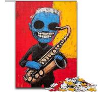 Rompecabezas de 1000 Piezas para Adultos y Adolescentes, Guitarrista Estilo Basquiat, para Mayores de 14 años Ideal para Parejas, Actividades en casa, Regalo de cumpleaños o de Viaje (26x38cm)