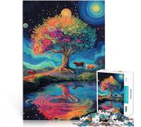 Rompecabezas de 1000 Piezas para Adultos y Adolescentes “Hermoso árbol” Hecho de Papel，para Mayores de 14 años Vacaciones en casa: Matando el Tiempo Ideas de Regalos。tamaño：38x52cm
