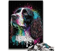 Rompecabezas de 1000 Piezas para Adultos y Adolescentes Hermoso Perro Colorido Difícil de completar, Pero Divertido y Gracioso Decoración hogar 26x38cm