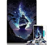 Rompecabezas de 1000 Piezas para Adultos y Adolescentes Hermosos Rompecabezas de Barco Pirata Regalo de cumpleaños Regalos Arte de Pared para Mayores de 14 años 38x26cm