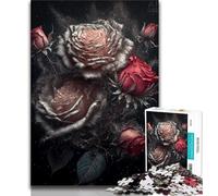 Rompecabezas de 1000 Piezas para Adultos y Adolescentes Hermosos Rompecabezas de Rosas, con póster y Hoja de Trivia a Juego, para Mayores de 14 años (tamaño 38x26cm)