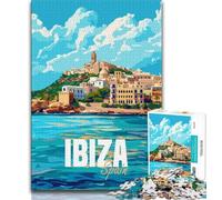 Rompecabezas de 1000 Piezas para Adultos y Adolescentes, Ibiza, España Juego desafiante y Educativo para Toda la Familia, Ideal para cumpleaños y Navidad (75x50cm)