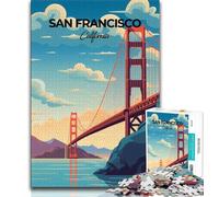Rompecabezas de 1000 Piezas para Adultos y Adolescentes, Ideal para Viajes a San Francisco Juguetes educativos, Juegos antiestrés, decoración única para el hogar y Regalos (38x26cm)