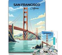 Rompecabezas de 1000 Piezas para Adultos y Adolescentes, Ideal para Viajes a San Francisco Juguetes educativos, Juegos antiestrés, Regalos y Juguetes de 75x50cm