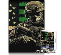 Rompecabezas de 1000 Piezas para Adultos y Adolescentes, Ilustraciones de Soldados estadounidenses, Juegos educativos, análisis y lógica, Obra de Arte, Regalo, tamaño 38x26cm