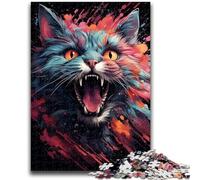 Rompecabezas de 1000 Piezas para Adultos y Adolescentes Increíble Juguete de Gato mágico Colorido Juego Intelectual para decoración del hogar para Mayores de 14 años 38x26cm