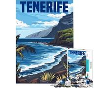 Rompecabezas de 1000 Piezas para Adultos y Adolescentes Isla de Tenerife España Actividades Divertidas en casa Decoración para el hogar Juegos Familiares para Mayores de 14 años (38x26cm)
