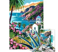 Rompecabezas de 1000 piezas para adultos y adolescentes Italia Islas Eolias arte minimalista juguetes educativos juegos prácticos para la diversión familiar regalos de amigo invisible (tamaño 50x75cm)