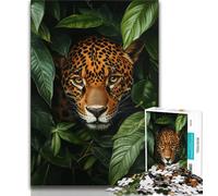 Rompecabezas de 1000 Piezas para Adultos y Adolescentes: Jaguar Escondido en la Jungla, Juguete Educativo Intelectual descompresor, Regalo de cumpleaños, 38x26cm