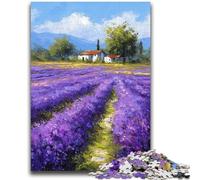 Rompecabezas de 1000 Piezas para Adultos y Adolescentes: Jardín de Lavanda, un desafío difícil para aliviar el estrés, Toda la Familia, 50x75cm