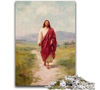 Rompecabezas de 1000 Piezas para Adultos y Adolescentes: Jesús Caminando por el Camino Un Juego desafiante Toda la Familia (26x38cm)