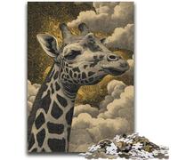 Rompecabezas de 1000 Piezas para Adultos y Adolescentes Juego de Jirafas Cada Pieza es única Juego Familiar desafiante y Divertido 26x38cm