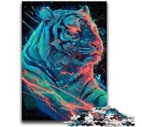 Rompecabezas de 1000 Piezas para Adultos y Adolescentes, Juego de la misteriosa Familia de Tigres, antiestrés, desafío difícil, colección de Artistas, Bellas Artes, 26x38cm