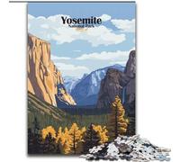 Rompecabezas de 1000 Piezas para Adultos y Adolescentes Juego de Preguntas sobre el Parque Nacional de Yosemite Toda la Familia (26x38cm) 1000 Piezas