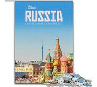 Rompecabezas de 1000 Piezas para Adultos y Adolescentes Juego de Preguntas sobre Rusia Toda la Familia (50x75cm) 1000 Piezas