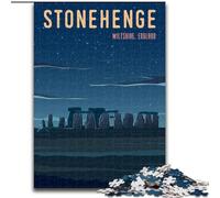 Rompecabezas de 1000 Piezas para Adultos y Adolescentes Juego de Preguntas sobre Stonehenge Toda la Familia (50x75cm) 1000 Piezas
