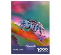 Rompecabezas De 1000 Piezas para Adultos Y Adolescentes Jumping Spiders Curiosity Rompecabezas para Adultos Juegos Familiares Análisis Y Lógica Regalos De Cumpleaños Y Únicos 38x26cm/1000pcs