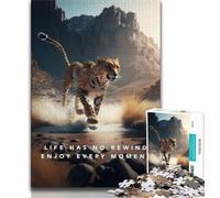 Rompecabezas de 1000 Piezas para Adultos y Adolescentes La Vida no Tiene Vuelta atrás 1000 Piezas para Adultos Pasa el Tiempo en casa con Piezas de Formas aleatorias Totalmente entrelazadas 75x50cm