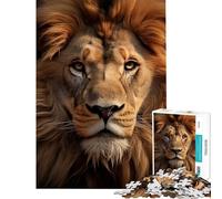 Rompecabezas de 1000 Piezas para Adultos y Adolescentes León Animales Salvajes Rompecabezas Divertidos para Adultos Carrera de Velocidad Manual (tamaño 50x75cm)