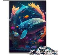 Rompecabezas de 1000 Piezas para Adultos y Adolescentes, Leviatán psicodélico, para Mayores de 14 años Decoración del hogar como Regalo para Toda la Familia y Amigos tamaño 50x75cm