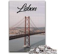Rompecabezas de 1000 Piezas para Adultos y Adolescentes, Lisboa, Portugal Rompecabezas de 1000 Piezas, Ideal para Pasar el rato en casa con Piezas aleatorias Que se entrelazan (26x38cm)