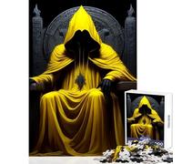 Rompecabezas de 1000 Piezas para Adultos y Adolescentes Lord Cthulhu Rey Amarillo decoración del hogar Juguetes Obras de Arte Regalo Juegos Divertidos Mejora el Amor en Pareja tamaño 38x26cm