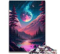 Rompecabezas de 1000 Piezas para Adultos y Adolescentes, luz de Luna en el río, Juegos educativos, decoración del hogar, Juego Educativo para cumpleaños y Navidad, 50x75cm