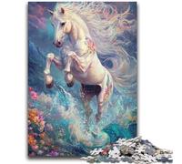 Rompecabezas de 1000 Piezas para Adultos y Adolescentes, Magic Horse Family Fun, con póster a Juego y Hoja de Trivia para Mayores de 14 años, 26x38cm