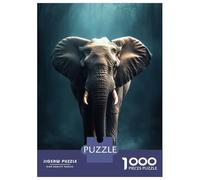 Rompecabezas De 1000 Piezas para Adultos Y Adolescentes Majestic Elephant in Misty Forest Rompecabezas para Adultos Juegos Familiares Decoración De Pared Difícil Y Desafiante 52x38cm/1000pcs