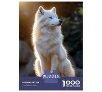 Rompecabezas De 1000 Piezas para Adultos Y Adolescentes Majestic White Wolf Portrait Rompecabezas para Adultos Juegos Relajantes Mejora La Memoria Regalos De Cumpleaños Y Únicos 38x26cm/1000pcs