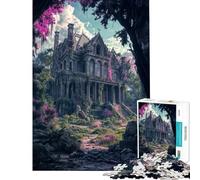 Rompecabezas de 1000 Piezas para Adultos y Adolescentes Mansión abandonada Rompecabezas para Adolescentes Juguete Decorativo para Pared Mejora la Memoria Difícil y desafiante (Tamaño 38x52cm)