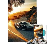 Rompecabezas de 1000 Piezas para Adultos y Adolescentes McLaren en la Carretera de montaña al Atardecer Rompecabezas para Adultos Juegos Divertidos Carrera de Velocidad Manual