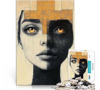 Rompecabezas de 1000 Piezas para Adultos y Adolescentes “ Mito Negro” Madera，para Mayores de 14 años Juego Familiar para y Gran Regalo。tamaño：50x75cm/19.68x29.52pulgada
