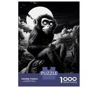 Rompecabezas De 1000 Piezas para Adultos Y Adolescentes Monkey Under The Moon Rompecabezas para Adultos Juego De Ingenio Arte De Pared Regalos De Cumpleaños Y Únicos 52x38cm/1000pcs