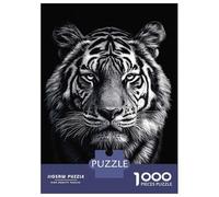 Rompecabezas De 1000 Piezas Para Adultos Y Adolescentes Monochrome Tiger Portrait Poster, Picture, Metal Print, Paint by Creed Rompecabezas Para Adultos Juego Práctico Una Obra De Arte Difícil Y Desaf